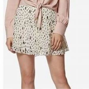 Avec Les Filles Cream and Black Skater Skirt